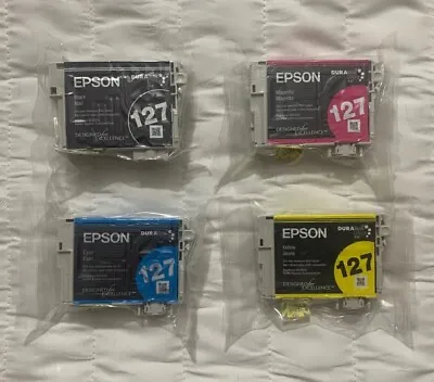 Epson 127 Black & 127 Color Ink Set T127 OEM Sealed Bulk Packaging Free Shipping • $53.98