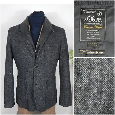 S.Oliver Size M Medium Mens Tweed Jacket Patches • $23.62