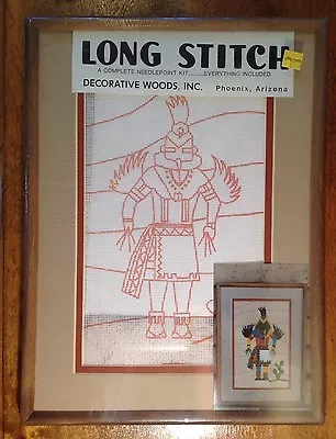 Kachina Long Stitch Needlepoint Kit Mat And Frame NIP • $49.99