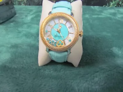 Blue/Gold Judith Ripka Odyssey Floating Heart Diamonique Charm Watch • $89.99