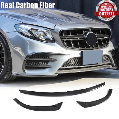 Carbon Front Bumper Lip Spoiler For Mercedes-Benz E Class C238 A238 Sport 2-Door • $448.39