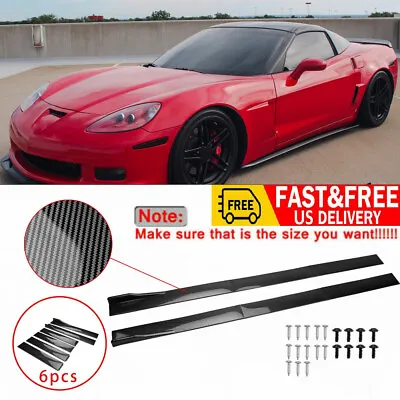 Carbon For Corvette C5 C6 1997-2013 Side Skirt Extension Rocker Panel Splitter • $62.95