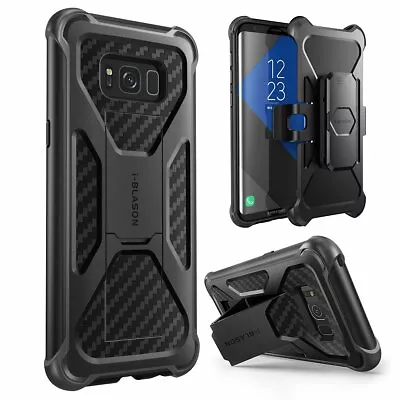 For Galaxy S8 / S8+ Plus Case I-Blason Holster Cover With Kickstand • £16.99