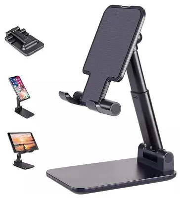 Adjustable Height IPhone IPad Samsung Desk Stand Holder Smart Phone Folding • £6.15