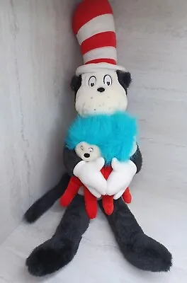 $12.34 • Buy 24  Dr. SEUSS The CAT IN THE HAT Holding THING 1 & THING 2 Plush Missing Tag EUC