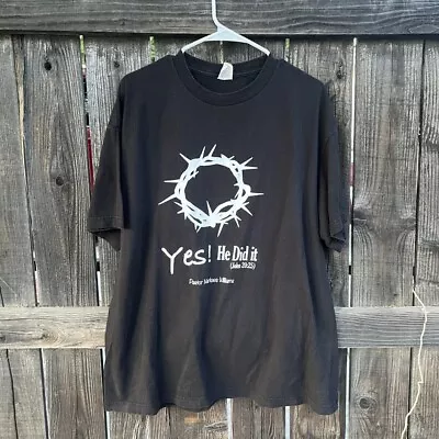 Vintage Y2K Jesus Gospel Quote Crown Of Thorns Tee • $30