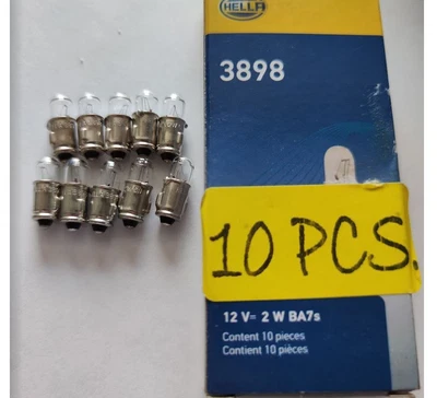$13.38 • Buy Vw Dash Bulb 12v 2w Single Contact Bug Bus Ghia German (set Of 10) N177202 3796