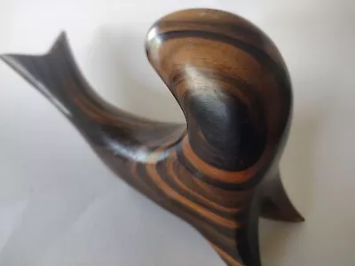 Modernist Rosewood Sea Lion Sculpture Seal Mid Century Modern Figure Paperweight • $55