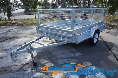 8X5 HOTDIP GALVANISED FULLY WELDED TIPPER BOX TRAILER WITH 600mm REMOVEABLE CAGE • $2400