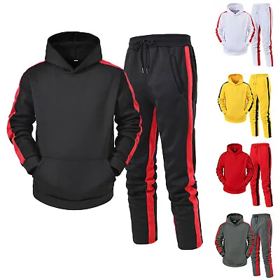 2PCS Set Men Sweat Pants Tops Gym Sports Wear Hoodie Tracksuit Casual Joggers • $37.24