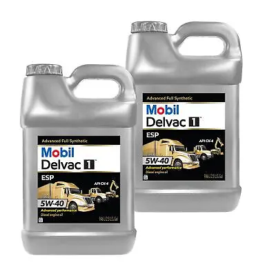 Mobil 1 125419 Delvac 1 ESP Motor Oil 5W-40 2.5 Gallon Box/2 • $161.99