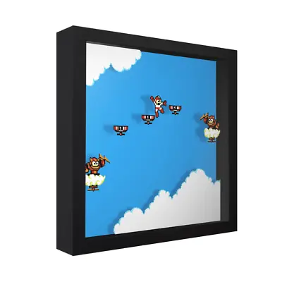 Mega Man 2 (Sky Ridge) - 3D Shadow Box (9  X 9 ) Wall Art For Gamers • $67