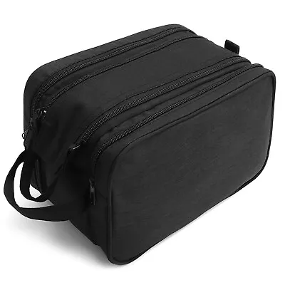 Mens Toiletry Bag With Zipper Shave Kits Organizer Portable Travel Dopp Kit • $18.49