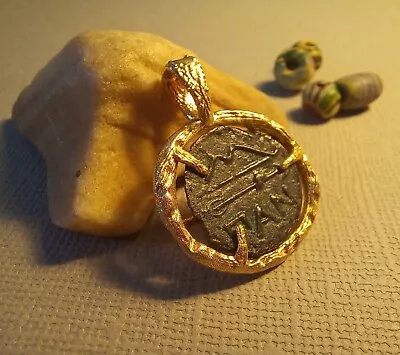 Pendant With An Authentic Ancient Greek Coin With God Pan From Panticapaeum City • $205