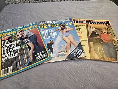 3 Vtg Detective Magazines 1965 1981 1982 • $8