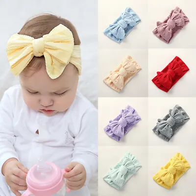 $5.51 • Buy Breathable Big Bowknot Baby Headband Hollow Big Bow Children Hair Accessories