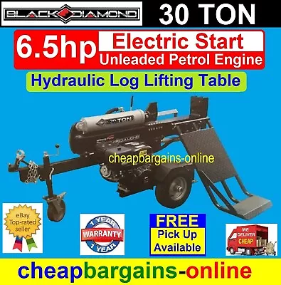 30 Ton HYDRAULIC LOG SPLITTER 30 Ton FIREWOOD SPLITTER ELECTRIC START LIFT TABLE • $2546.99