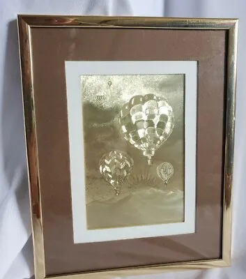 Vintage Hot Air Balloon Foil Print By Manifestations Inc Optical Illusion Art • $20.99