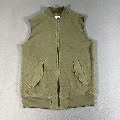 Burton Men’s Fleece Vest Zip Up Green Size Large Burton DriveRide • $18.99