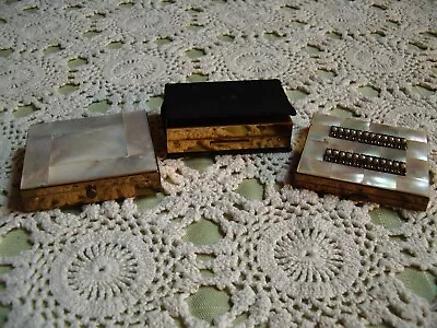 Lot Of Three(3) Ladies Vintage Makeup Compacts C.1950's Fancy/Goldtone-MOP • $19.95