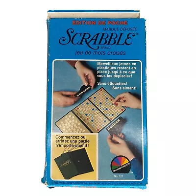 Vtg Scrabble Pocket Edition Edition De Poche FRENCH 1982 Magnetic Complete • $16.96