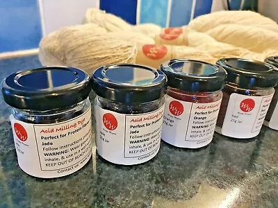 £4.35 • Buy Wonky Weaver Acid Milling Dyes 25g Resealable Glass Jar For Protein Fibres