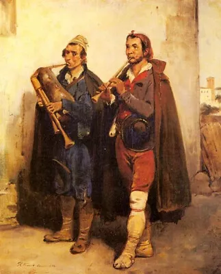 High Quality Oil Painting Handpainted On Canvas   Village Musicians  • $175