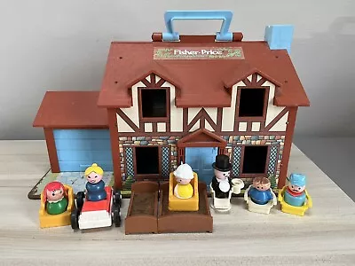 Vintage Fisher Price Little People Play Family Tudor House #952 W/ Doorbell. • $29