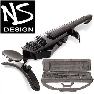 NS Design WAV-5 Electric 5-String Transparent Black Violin With Custom Case • $849