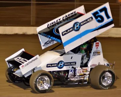 Kyle Larson #57 Plan B Sales Sprint Car Racing On Track 8x10 Glossy Photo #3 • $2.69