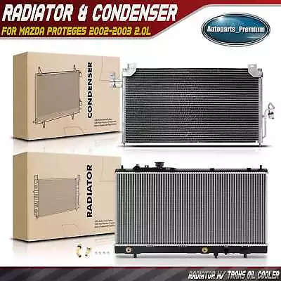 Radiator & AC Condenser Cooling Kit For Mazda Protege5 2002-2003 2.0L ZL0215200 • $134.98