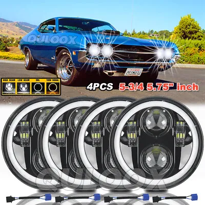 4pcs 5.75 Inch 5-3/4  DRL LED Headlights Sealed ROR Ford LTD Thunderbird Torino • $99.99