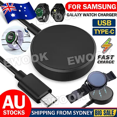 Wireless Magnetic Charger For Samsung Galaxy Watch 5 Pro/5/4/3/Active USB Type C • $8.45