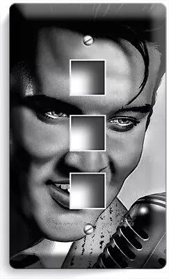 Elvis Presley Singing Retro Fat Microphone Light Switch Outlet Plates Room Decor • $18.99