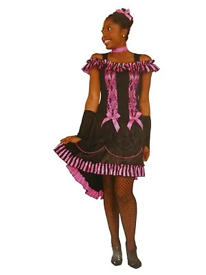 $29.99 • Buy Womens Cancan Adult Can Can Dancer Halloween Costume Dress & Hat