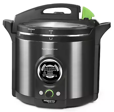 Presto 12 Qt Black Stainless Steel Digital Pressure Canner Cooker Electric 02144 • $294.95