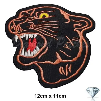 Black Panther Jaguar  Leopard Embroidery Patch Iron Sew On Fashion Badge Biker • £2.49