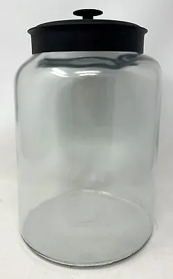 Anchor Hocking Montana Glass Jar W/ Fresh Sealed Lid Black Metal 2.5 Gal. 4 PK • $249.99