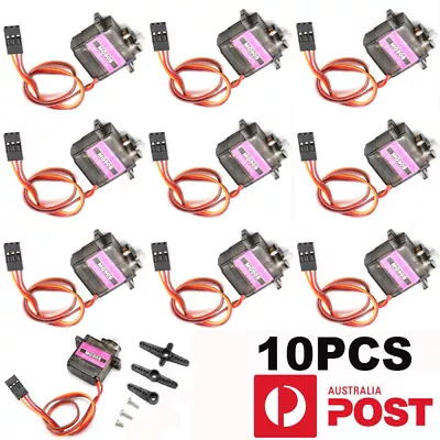 10PCS MG90S 9g Metal Micro Servo Motor For RC 250 450 Helicopter Car Boat UAV AU • $30.99