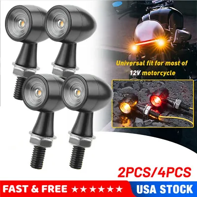 Motorcycle LED Bullet Mini Turn Signal Brake Light Blinker For Bobber Cafe Racer • $14.99