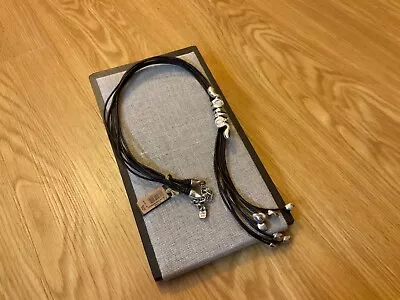 NWT Uno De 50 Leather Lariat Necklace W/ Snake/Pink Crystals  Mrs Aruna  • $99