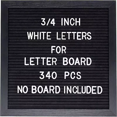 Felt Letter Board Letters Set - Pre-Cut 340pcs 3/4 Inch White Letters Only (N • $10.31