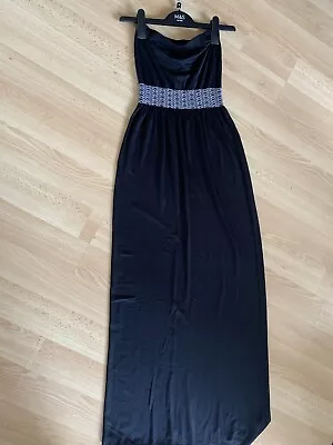 BNWOT Ladies Black Strapless Maxi Dress Ocean Club Size M (8/10) • £3.99