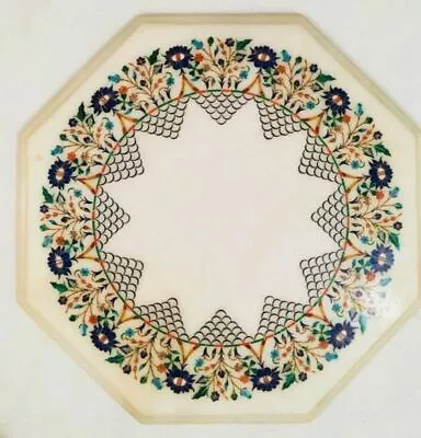 24   White Marble Coffee Center Table Top Inlay Mosaic Decor Pietra Dura  K12 • $783