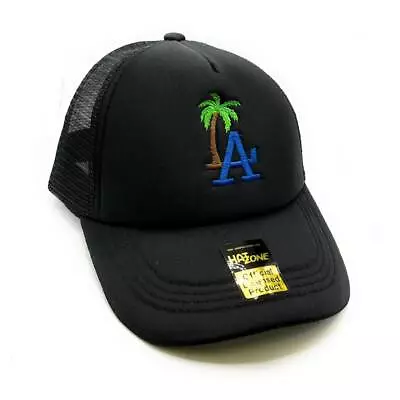 LA Palms Mesh Trucker Hat Snapback (Black) • $12.95