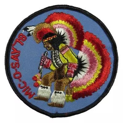 Mic-O-Say 1978 Camp Honor Society Patch Black Bdr (BHP489) • $16.95