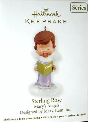 Hallmark 2012 Mary's Angels Sterling Rose #25 MIB Keepsake Ornament {62534 • $9.59