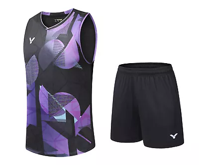 VICTOR Adult Kid Sports Suit Tennis Table Badminton Clothes Set T Shirts+shorts • $32