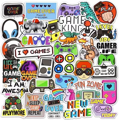 DETICKERS Gaming Stickers For Boys 8-12 Video Game Stickers Pack For Boys Water • $11.83