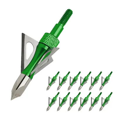 6pcs 100 Grain Hunting Broadheads Arrowheads Points For Archery Bow Shooting • $16.01